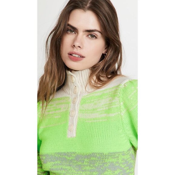 BAUM UND PFERDGARTEN Caroleen Sweater Whitecap Grey Size Small NWT Ombre Green - Picture 2 of 8